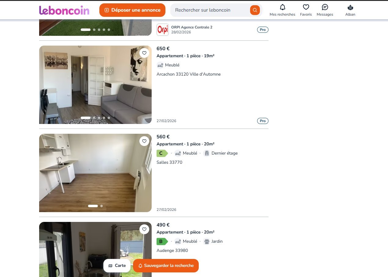 Marché locatif Arcachon Salles Audenge