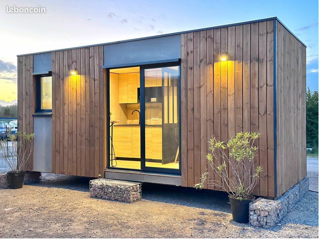 Studio container bardage bois — ILLIKO-IMMO