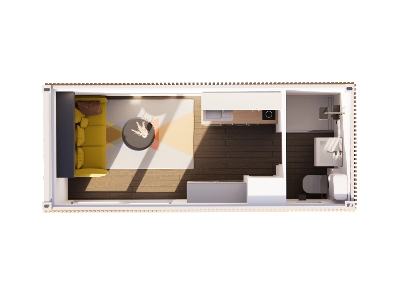 Intérieur studio container — ILLIKO-IMMO