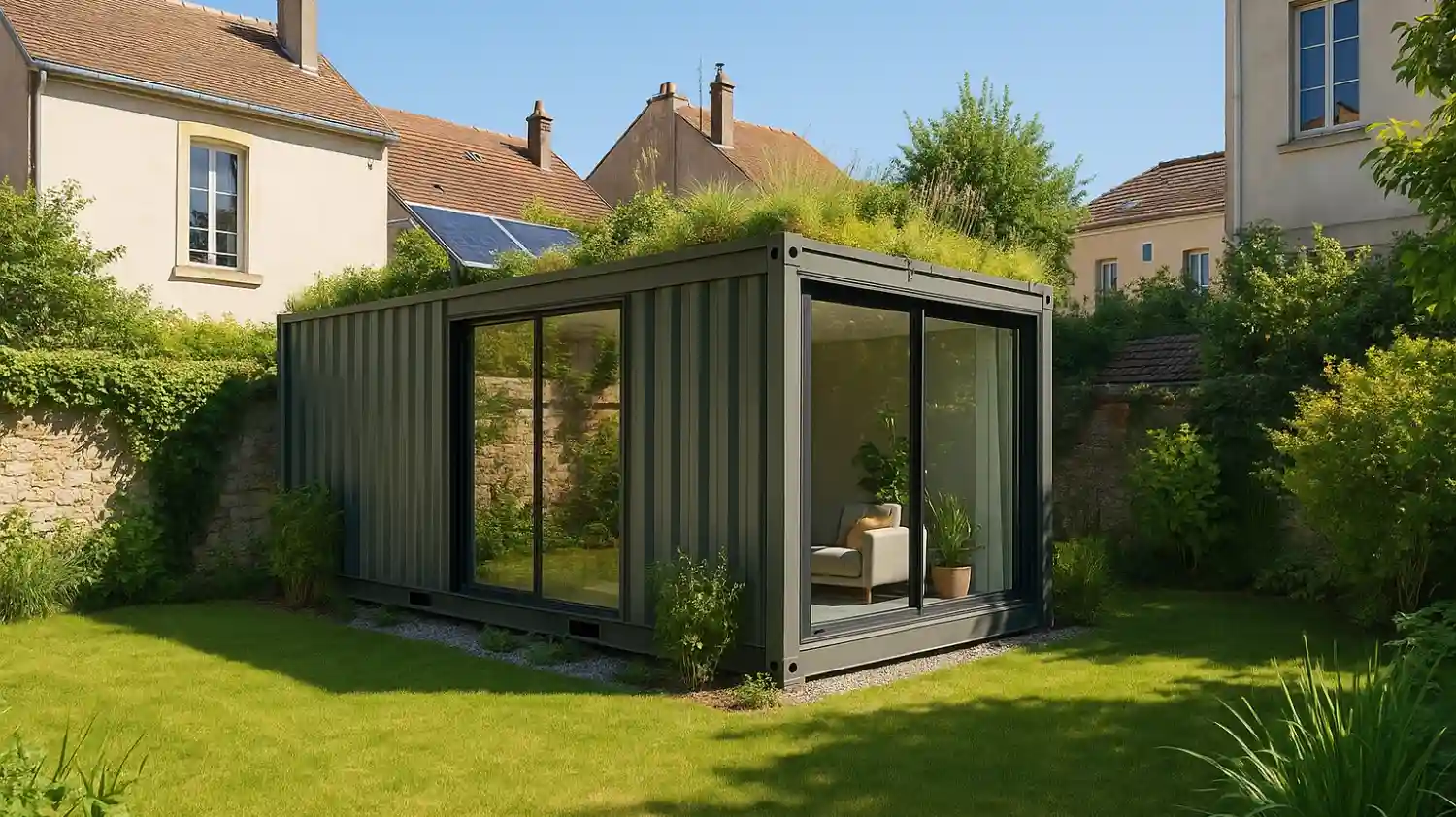 Studio container dans jardin — ILLIKO-IMMO